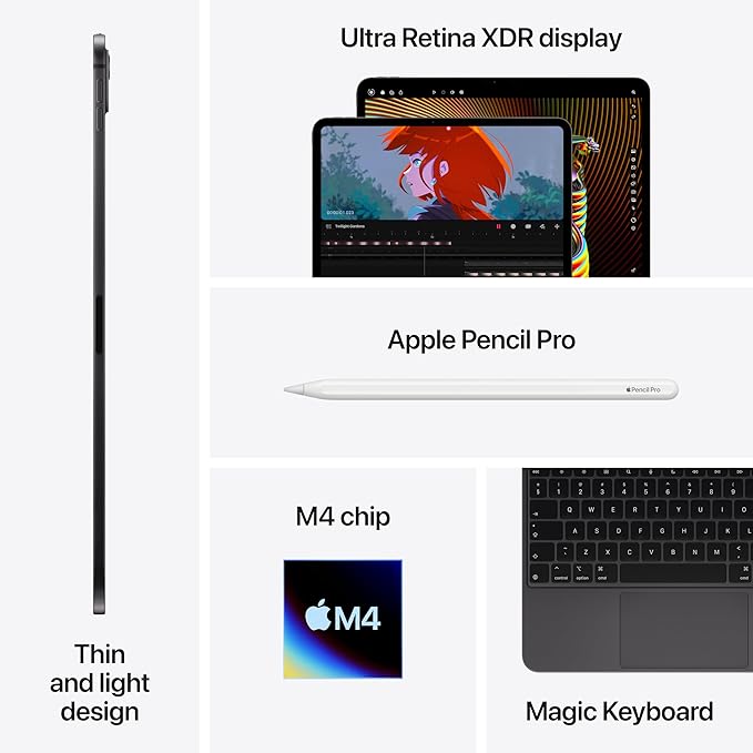 Apple iPad Pro 11-inch iPad Pro (M4, 2024) Ultra Retina XDR display,