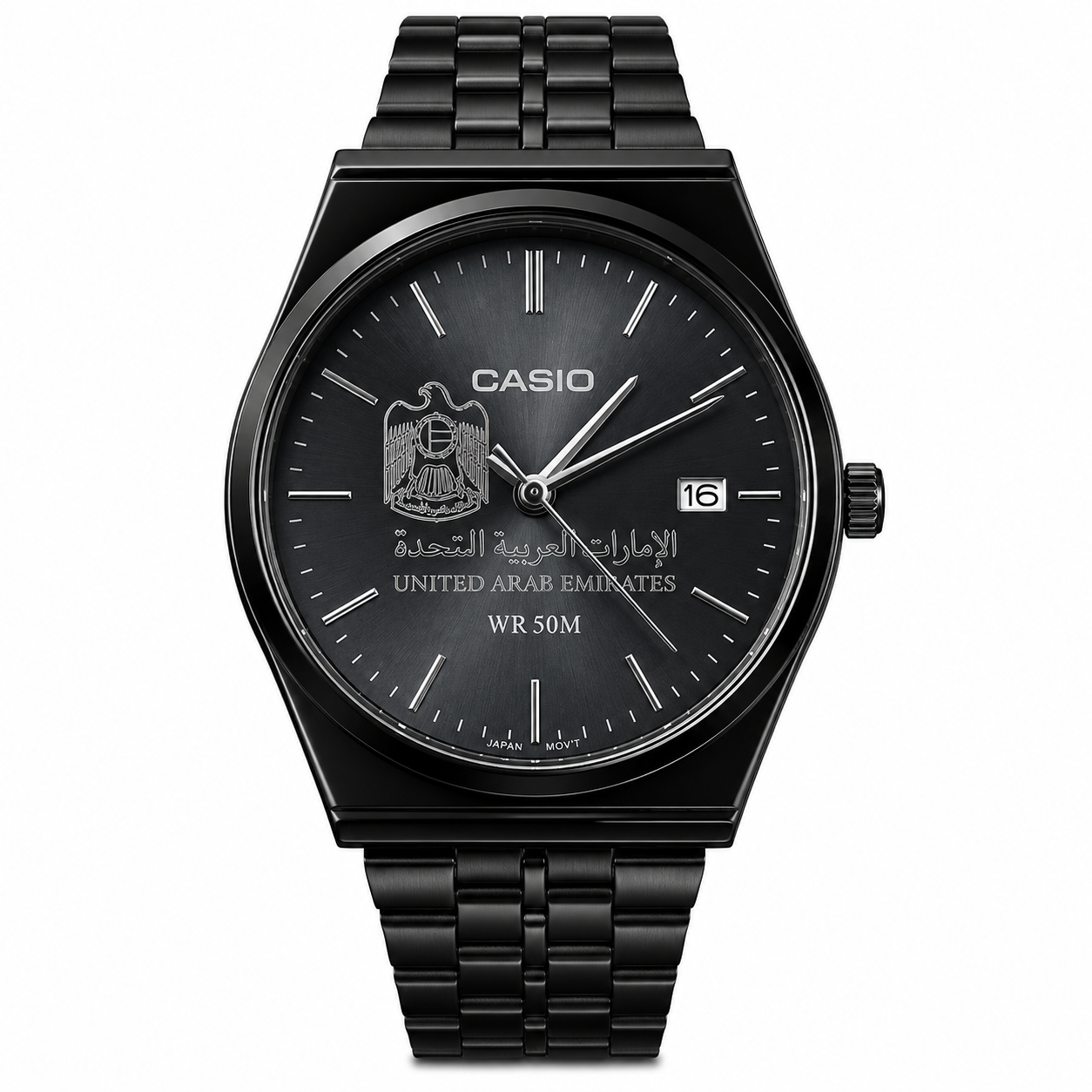 كاسيو بلاك – مينا أسود | إصدار الإمارات
Casio Black – Black Dial | UAE Edition
