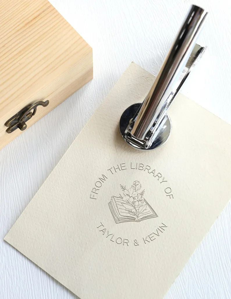 ختم معدني مخصص باسم، شعار، علامة تجارية أو تصميم شخصي – Custom Metal Embosser with Name, Logo, Brand or Personal Design