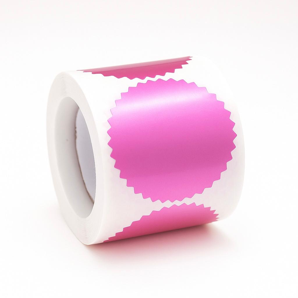 ملصقات ختم بارز – لون وردي Embossing Seal Stickers – Pink Foil