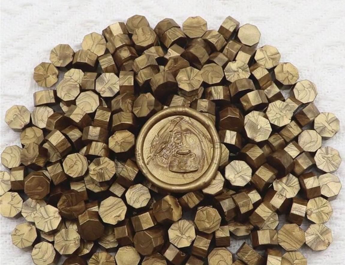 200 pcs خرزة شمع ختم مثمّنة | Wax Beads for Stamp Seal | ألوان متعددة