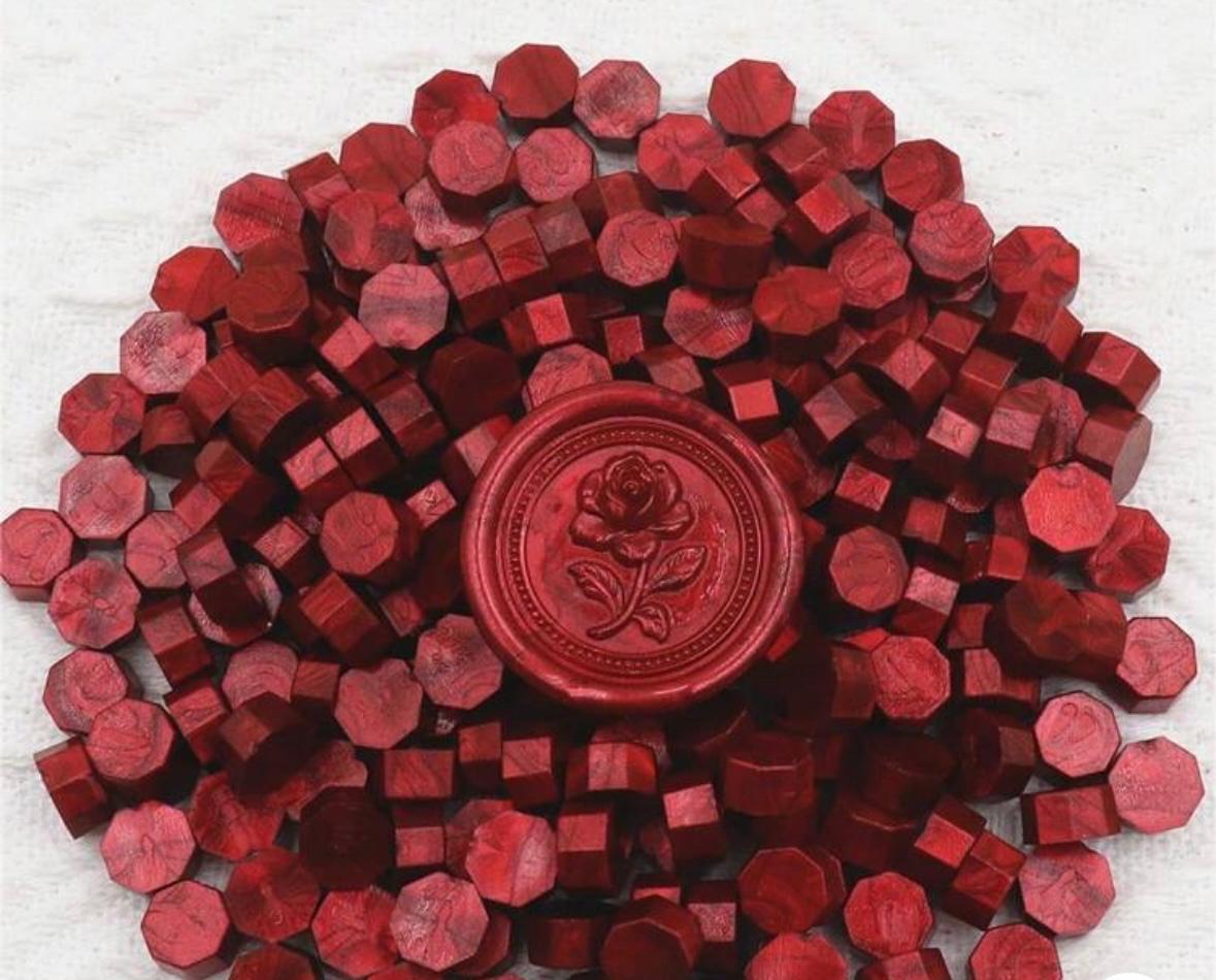 200 pcs خرزة شمع ختم مثمّنة | Wax Beads for Stamp Seal | ألوان متعددة