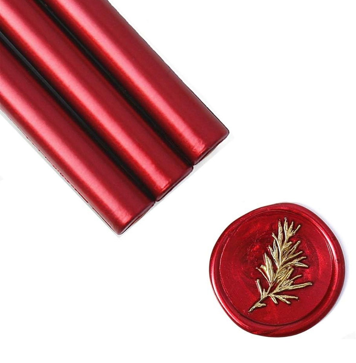 أحمر غامق | عيدان شمع الختم (5 عيدان)* DARK RED | SEALING WAX STICKS (5