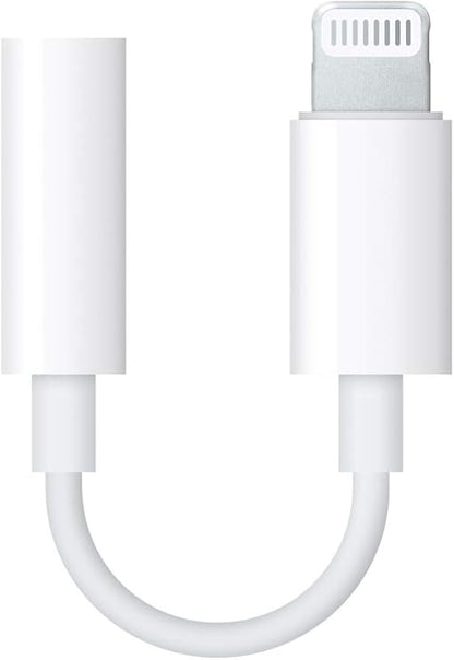 Apple Lightning to 3.5mm Headphone Jack Adapter, White, MMX62ZM/A