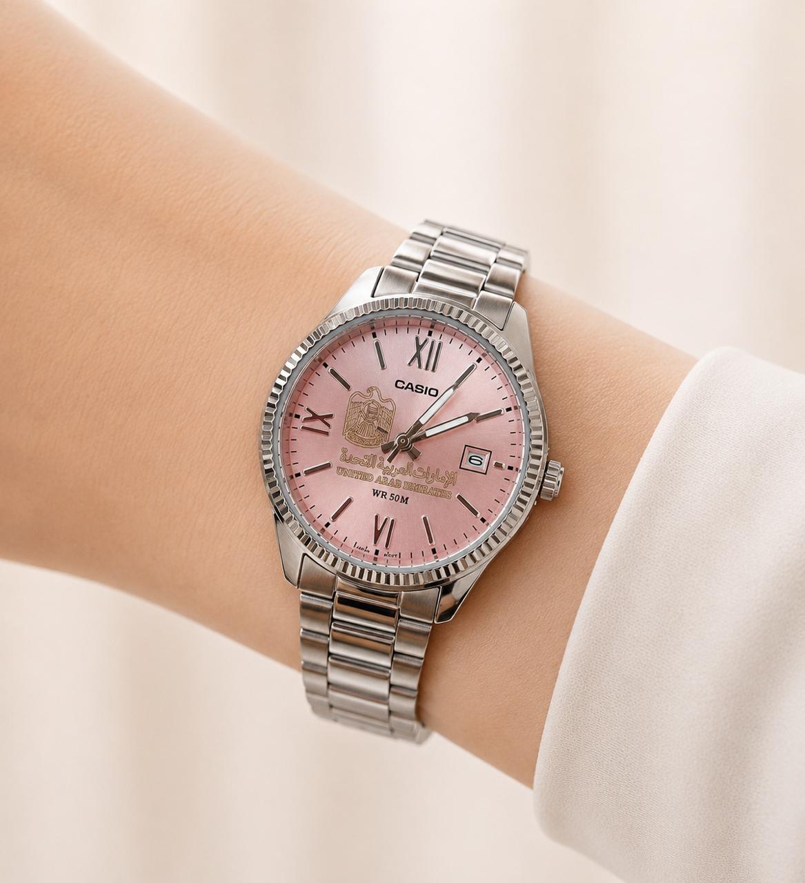 كاسيو نسائي سلفر – وردي  صن برسْت | UAE
Casio Women Silver –Black Sunburst | UAE