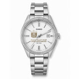 كاسيو إليغانت سلفر – مينا أبيض | تصميم الإمارات
Casio Elegant Silver – White Dial | UAE Design