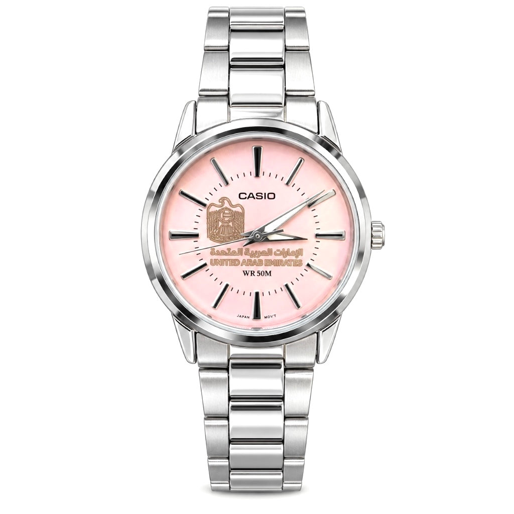 كاسيو نسائي سلفر – وردي | UAE
Casio Women Silver – Pink Dial | UAE