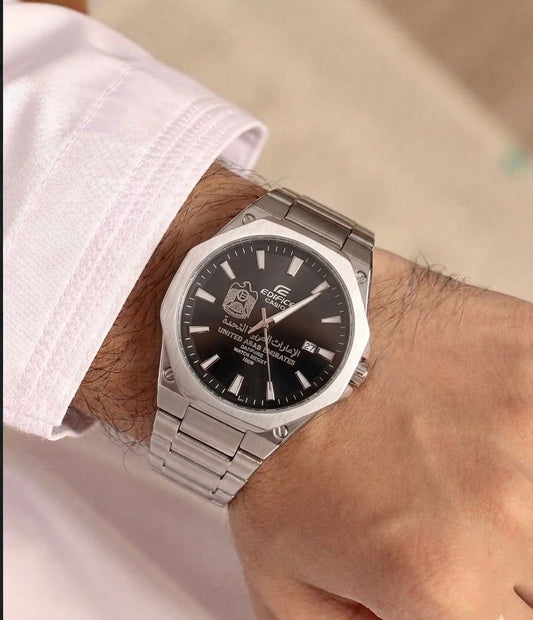 Casio Edifice Silver – Black Dial | UAE Edition