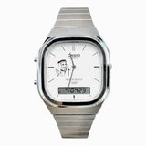 كاسيو فينتج سلفر – مينا أبيض | تصميم الشيخ سلطان بن محمد القاسمي
Casio Vintage Silver – White Dial | Sheikh Sultan bin Mohammed Al Qasimi Design