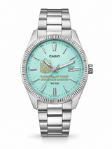 كاسيو رويال سلفر – مينا تركواز | تصميم الإمارات
Casio Royal Silver – Turquoise Dial | UAE Design