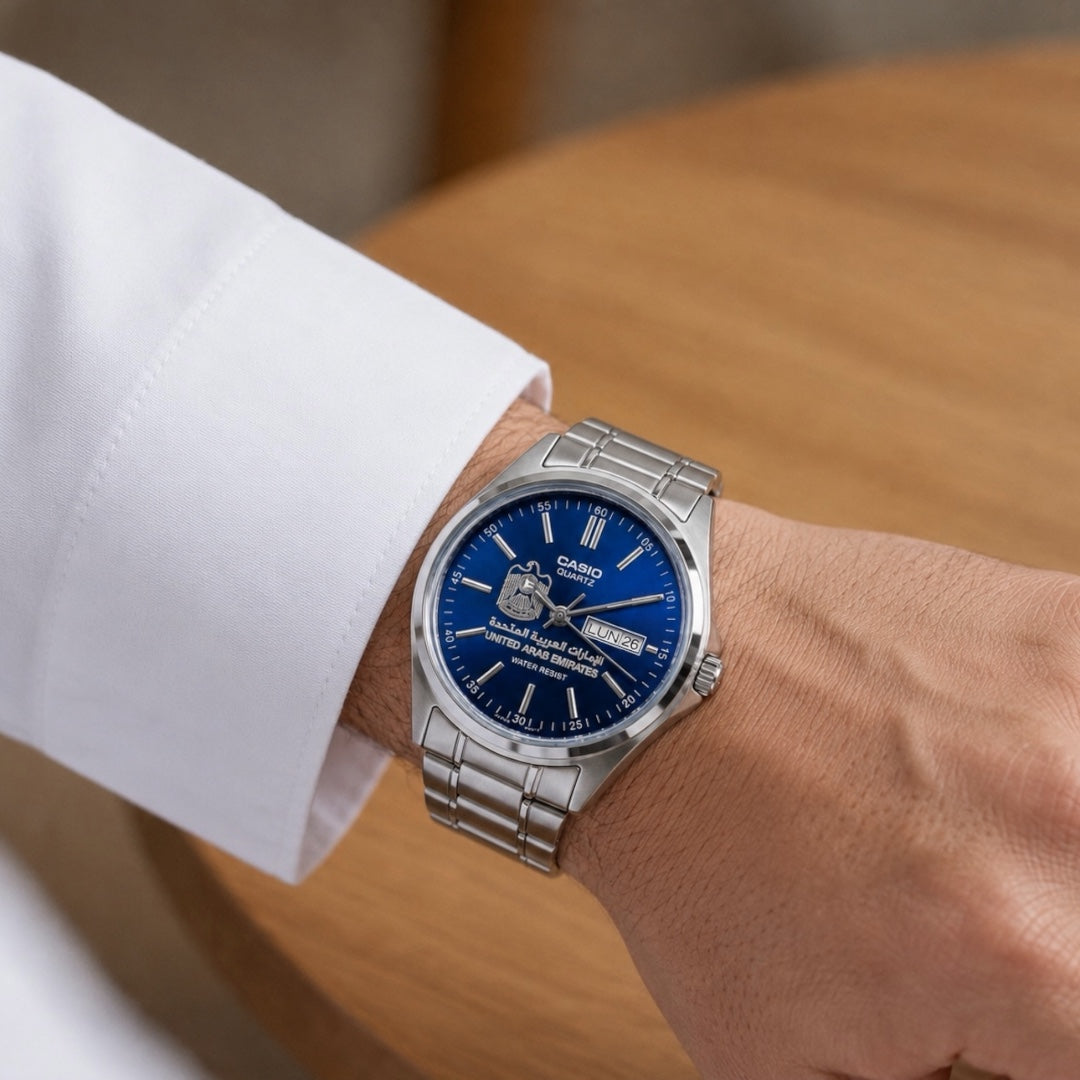 كاسيو أزور – تصميم الإمارات | أزرق 
Casio Azure – UAE Design  Blue Dial