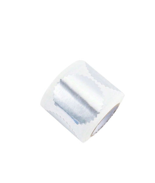 250pcs/Roll, Embossed,Silver
