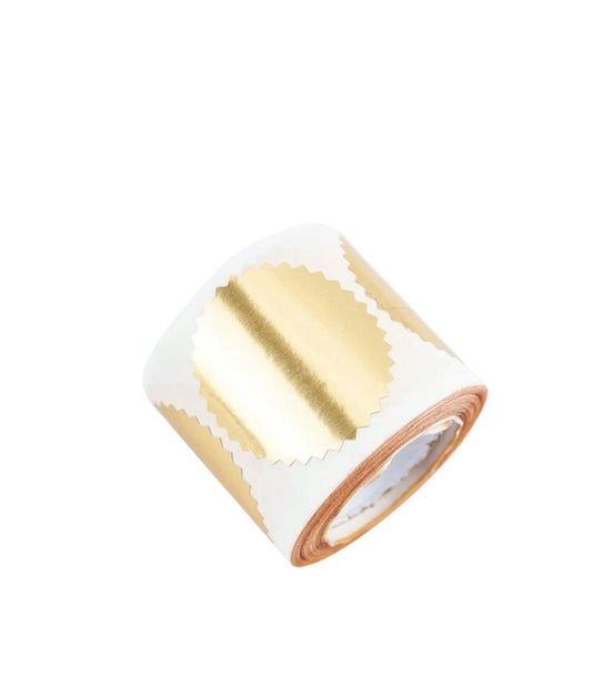 250pcs/Roll, Embossed  Gold