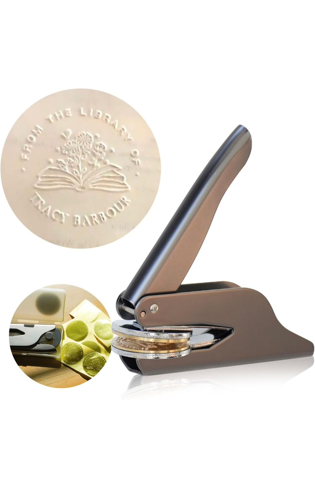 ختم معدني مخصص باسم، شعار، علامة تجارية أو تصميم شخصي – Custom Metal Embosser with Name, Logo, Brand or Personal Design