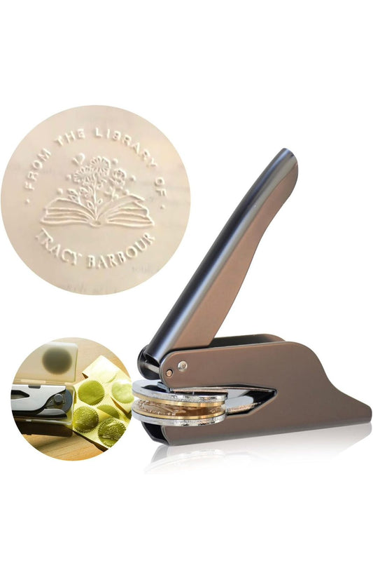 ختم معدني مخصص باسم، شعار، علامة تجارية أو تصميم شخصي – Custom Metal Embosser with Name, Logo, Brand or Personal Design