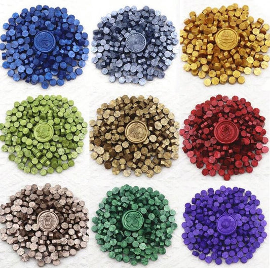 150 pcs خرزة شمع ختم مثمّنة | Wax Beads for Stamp Seal | ألوان متعددة