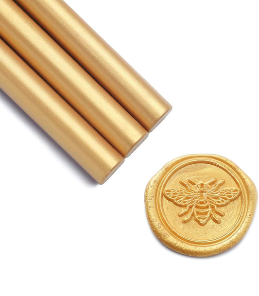 ROYAL GOLD | SEALING WAX STICKS (5 * ذهبي ملكي | عيدان شمع الختم (5 عيدان)