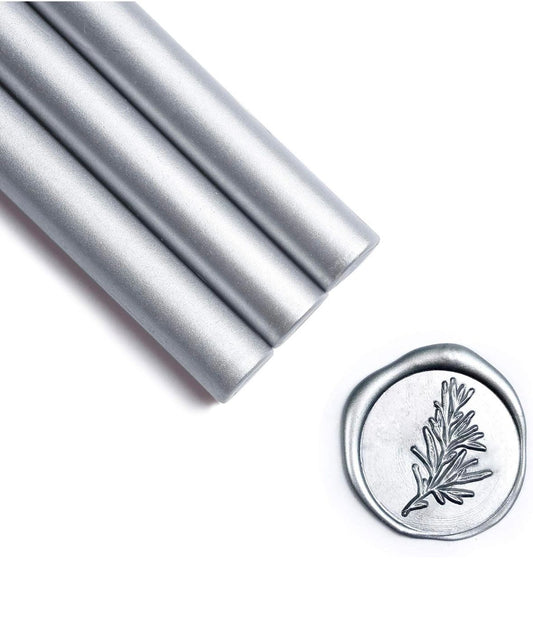 فضي | عيدان شمع الختم (5 عيدان) SILVER | SEALING WAX STICKS (5 STICKS)