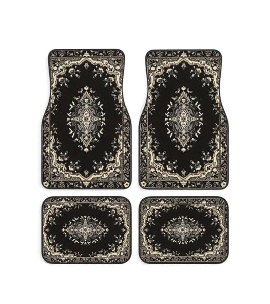 طقم مفارش سيارة بتصميم أوروبي فينتاج مطبوع بنقوش أوروبية عتيقة |4 قطع  ‏ Vintage European|