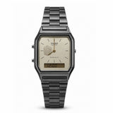 كاسيو كلاسيك Gunmetal – مينا Ivory | تصميم شعار الإمارات
Casio Classic Gunmetal – Ivory Dial | UAE Emblem Edition