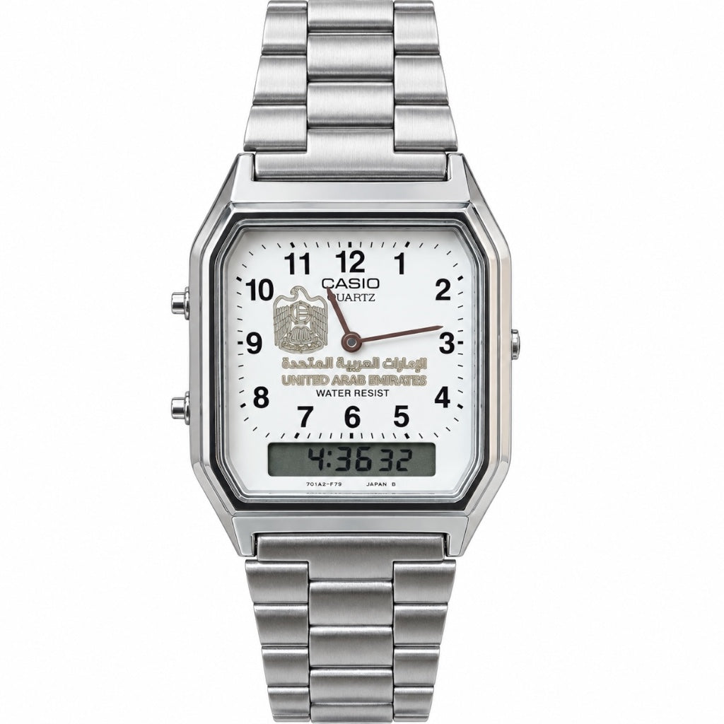اسيو تايم كود – أبيض ريترو     Casio Timecode – Retro White Dial