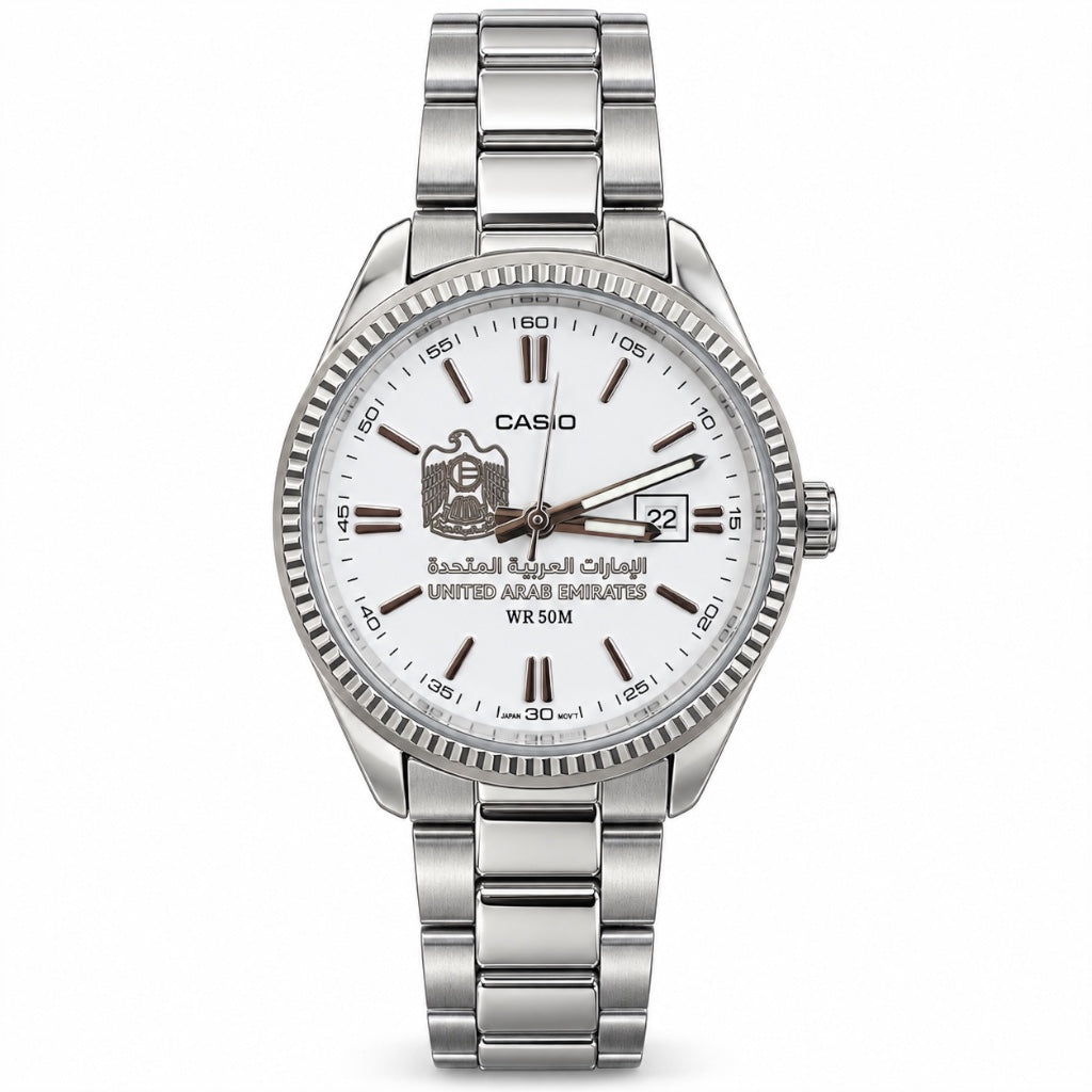 كاسيو نسائي سلفر – وايت كلاسيك | UAE
Casio Women Silver – White Classic | UAE