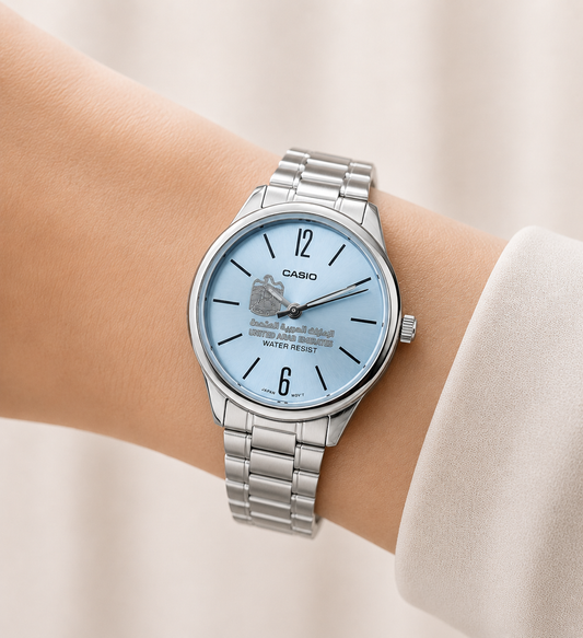 كاسيو نسائي سلفر – سماوي | UAE
Casio Women Silver – Light Blue | UAE