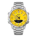 كاسيو  سبورت سلفر – مينا أصفر | إصدار نادي الوصل
Curse sport Silver – Yellow Dial | Al Wasl FC Edition