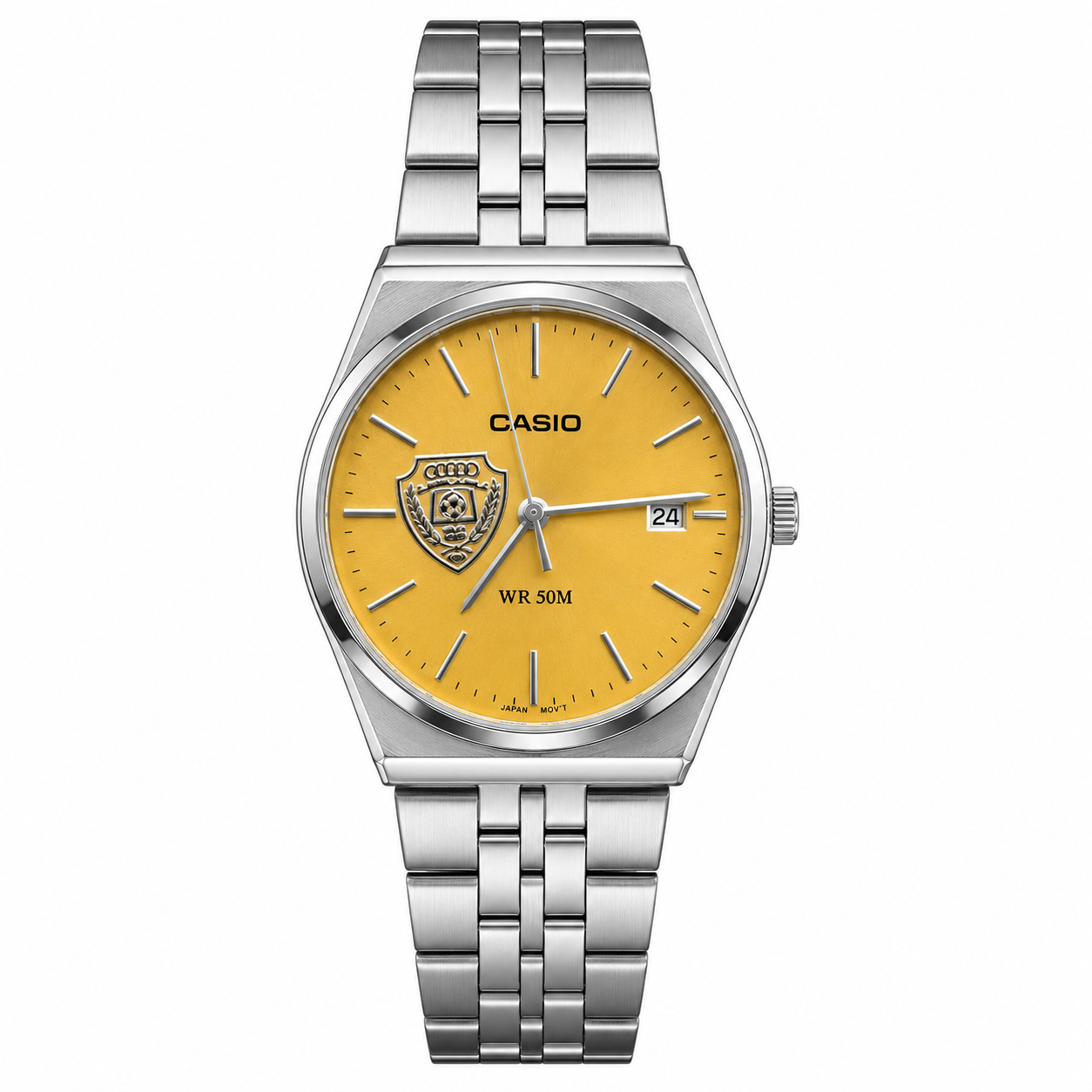 كاسيو سلفر – مينا أصفر نادي الوصل
Casio Silver – Yellow Dial | Al Wasl Club Edition
