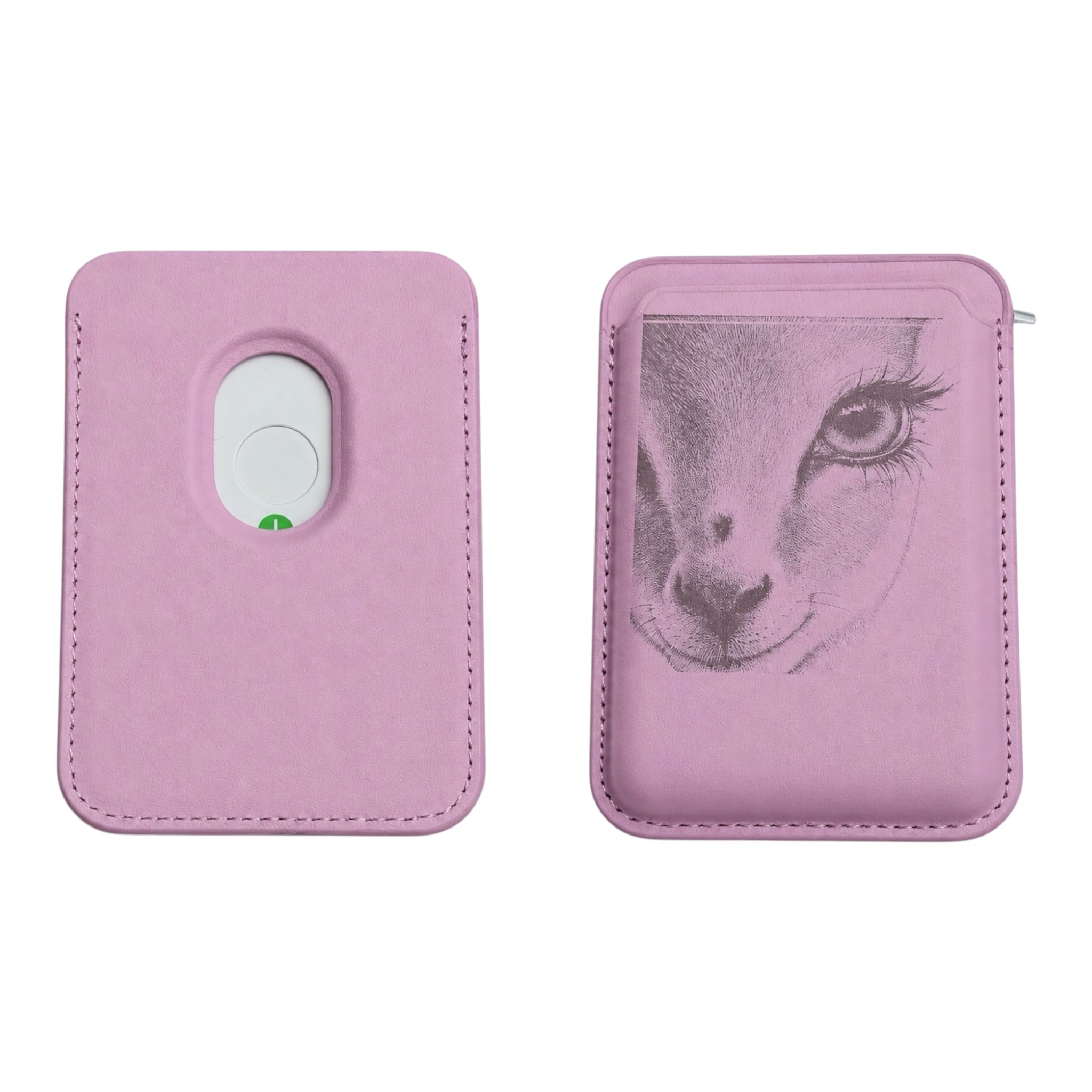 Slim Wallet Card – Deer Sketch – Rose Pink