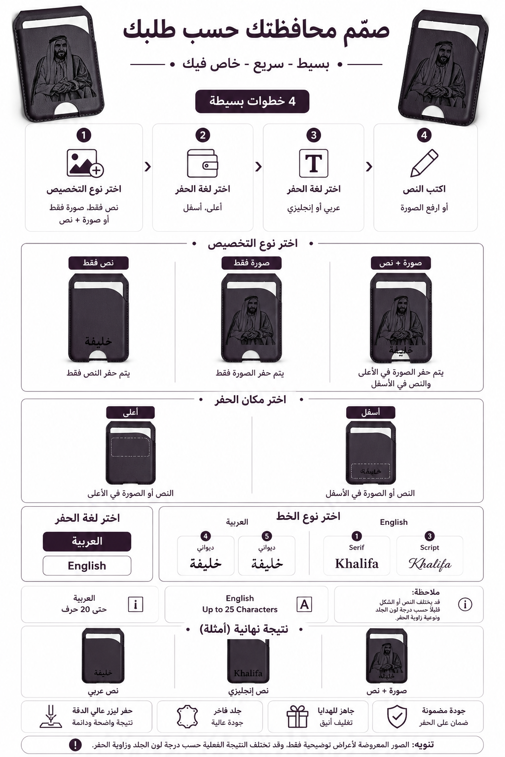 Classic Card Holder – Midnight purple | Sheikh Zayed Edition