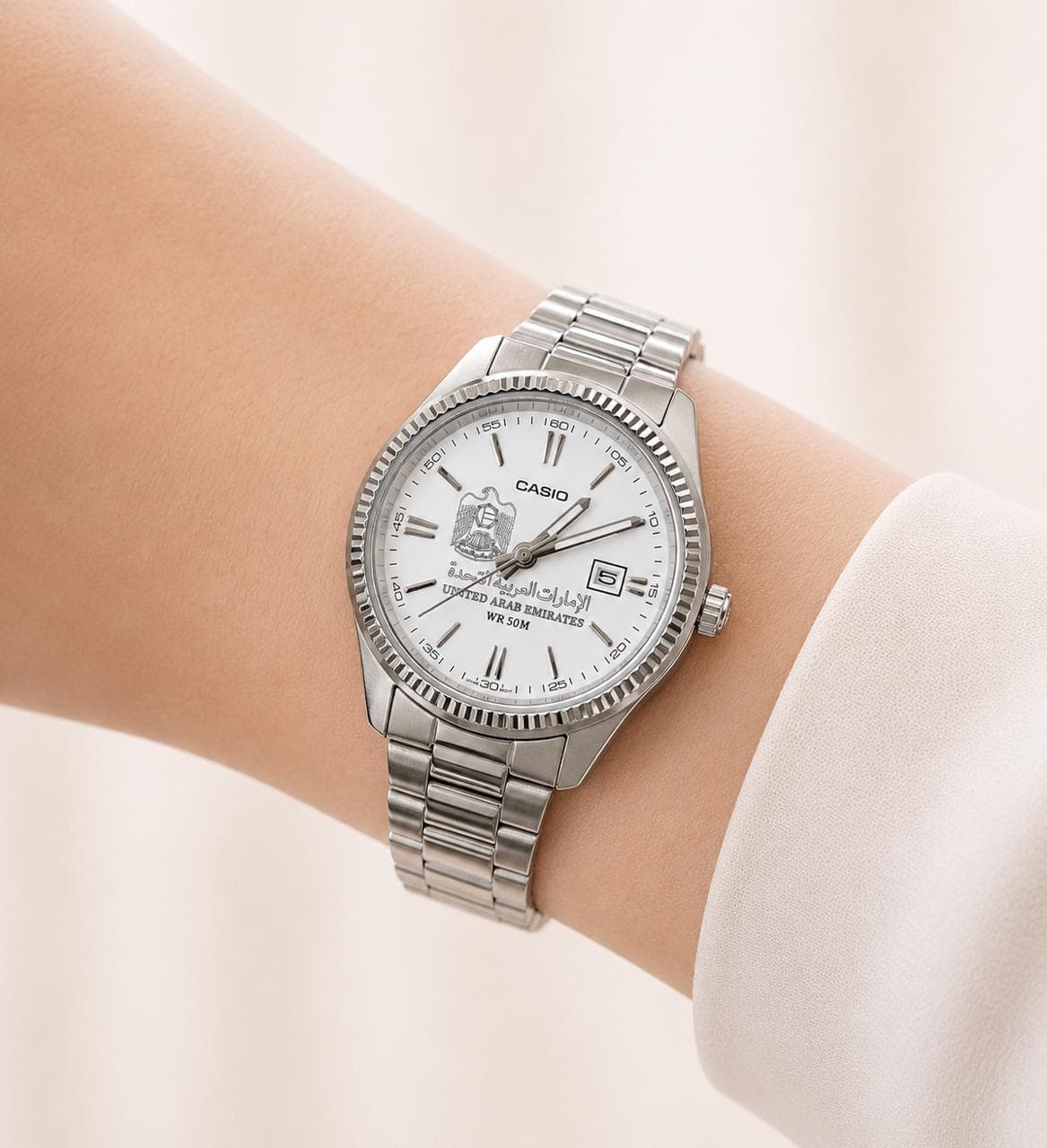كاسيو نسائي سلفر – وايت كلاسيك | UAE
Casio Women Silver – White Classic | UAE