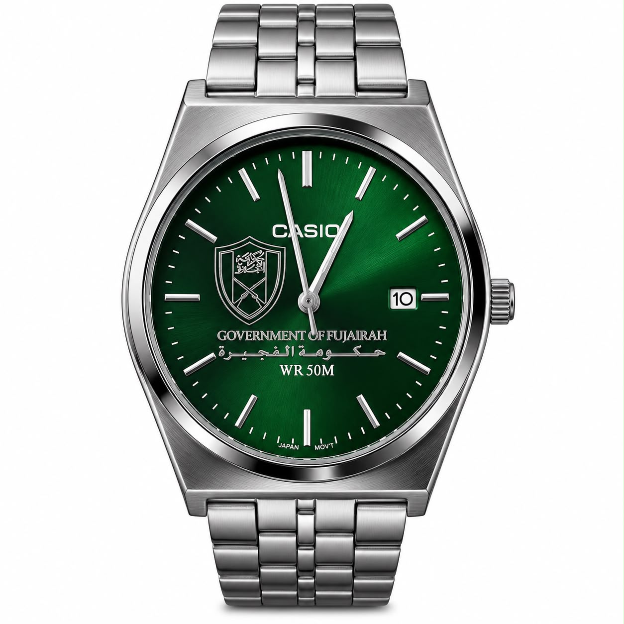 كاسيو سلفر – مينا أخضر | إصدار الفجيرة Casio Silver – Green Dial | Fujairah Edition