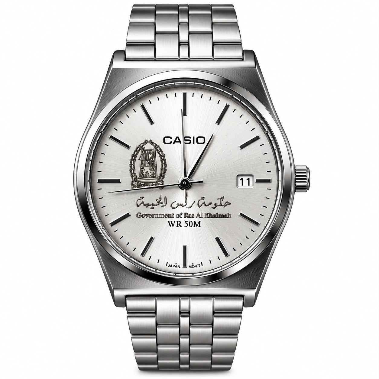 كاسيو سلفر – مينا سلفر | إصدار رأس الخيمة Casio Silver – Silver Dial | Ras Al Khaimah Editioe