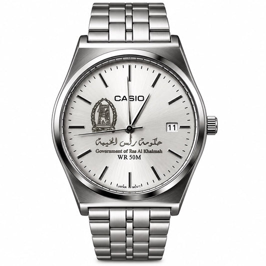 كاسيو سلفر – مينا سلفر | إصدار رأس الخيمة Casio Silver – Silver Dial | Ras Al Khaimah Editioe