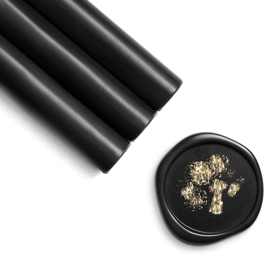 BLACK |        SEALING WAX STICKS (5 STICKSأسود | عيدان شمع الختم (5 عيدان)