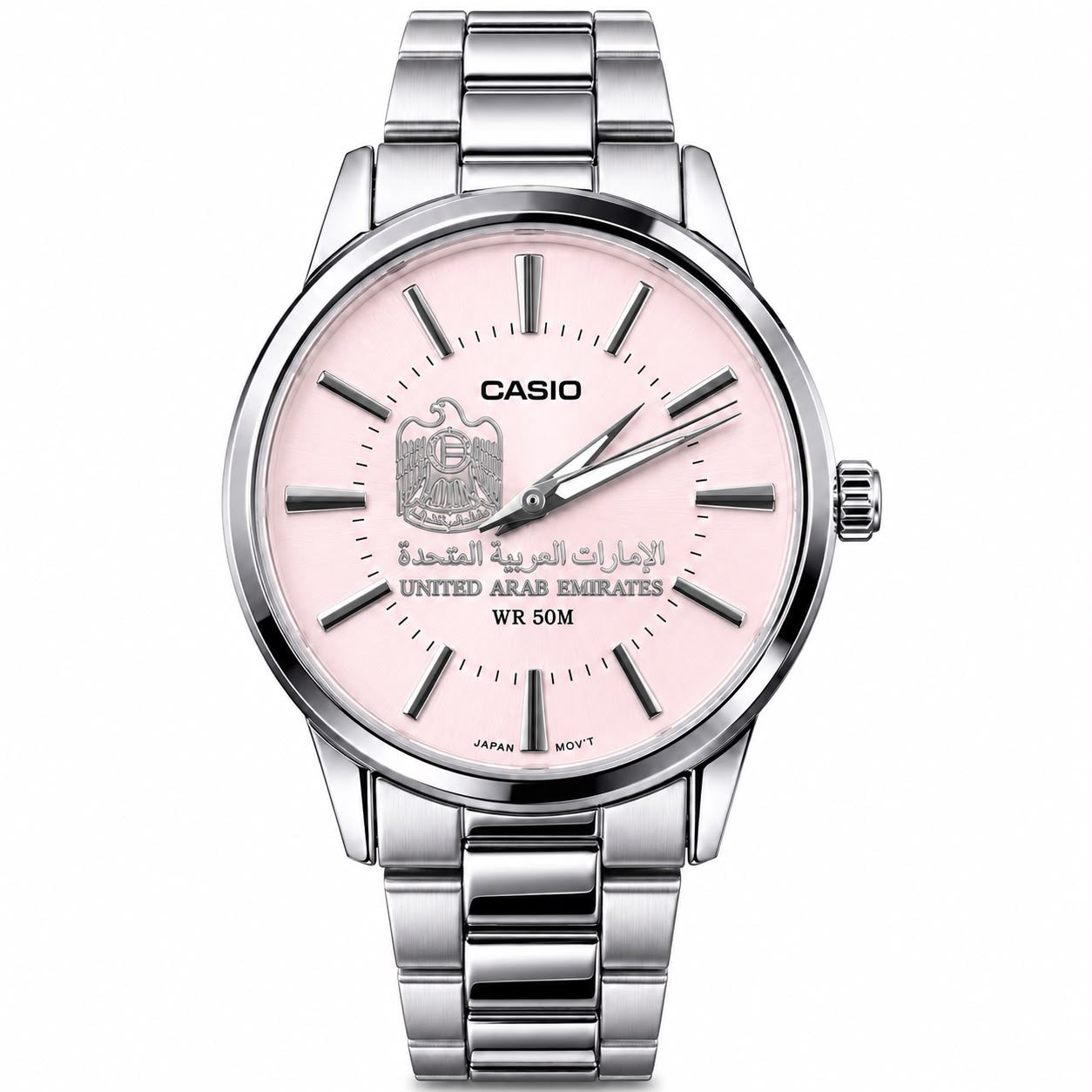 كاسيو نسائي سلفر – وردي | UAE
Casio Women Silver – Pink Dial | UAE