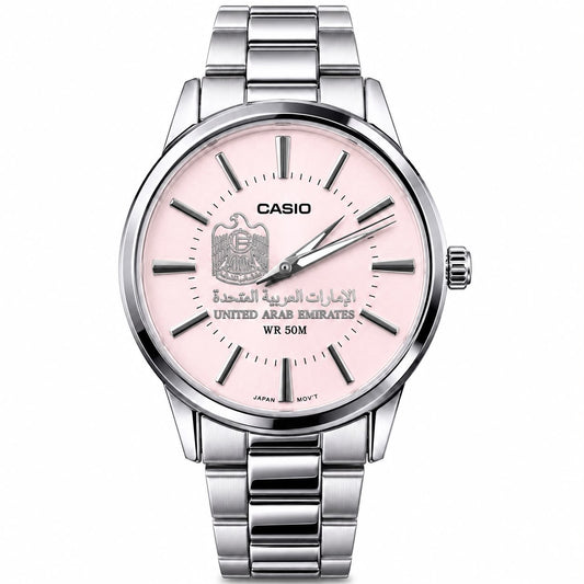 كاسيو نسائي سلفر – وردي | UAE
Casio Women Silver – Pink Dial | UAE